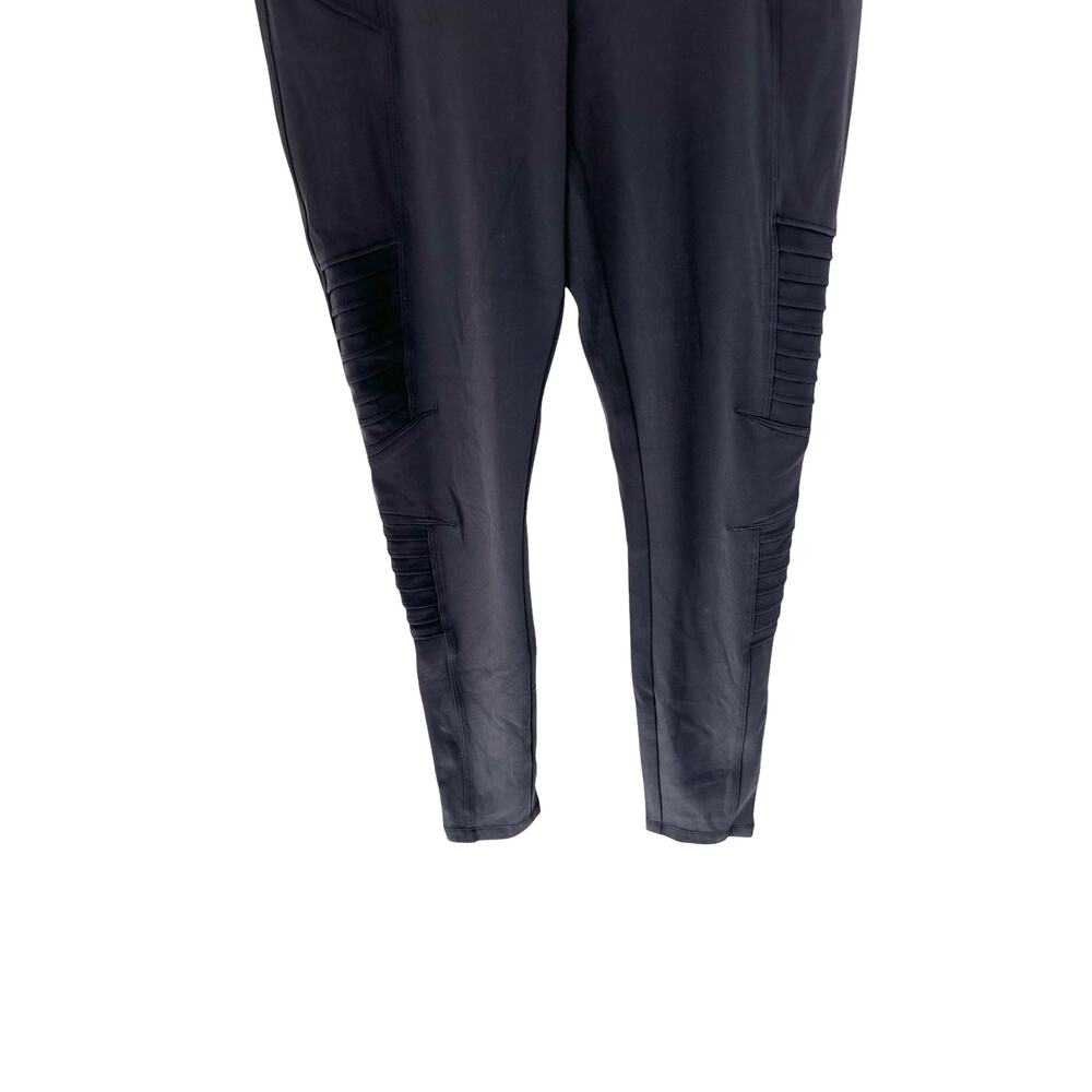 Athleta Black Sculpting Athletic Delancey Moto Tight Leggings‎ Size Medium - Picture 6 of 13